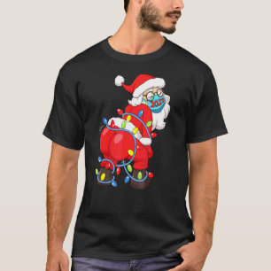 Camiseta Tuiteando a Santa Claus en la máscara de las luces