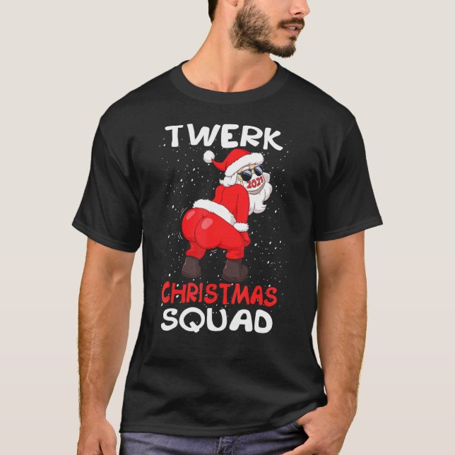 Camiseta Tuiteando a Santa Claus en Navidades de Twerk de M (Anverso)