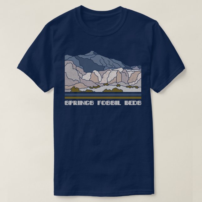 Camiseta Tule Springs Fossil Camas Naturales Monumento Naci (Diseño del anverso)