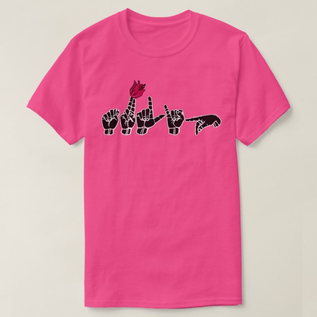 Camiseta TULIP ASL Sign Language Design 1 (Diseño del anverso)