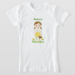 Camiseta Tulip Birthday<br><div class="desc">Cumpleaños de los Tulipanes Esta niña dulce alegrará el cumpleaños de tu hijo con su camisa inspirada en los tulipanes de bonito y una canasta sosteniendo a una chica. Diseño perfecto para la celebración del cumpleaños de primavera o verano en el jardín. Vea los regalos de coordinación. El diseño es...</div>