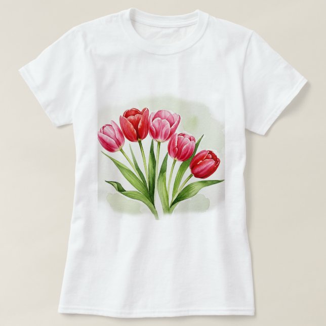 Camiseta Tulip flowers (Diseño del anverso)