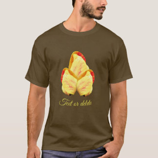 Camiseta Tulip Fluye el texto personalizado