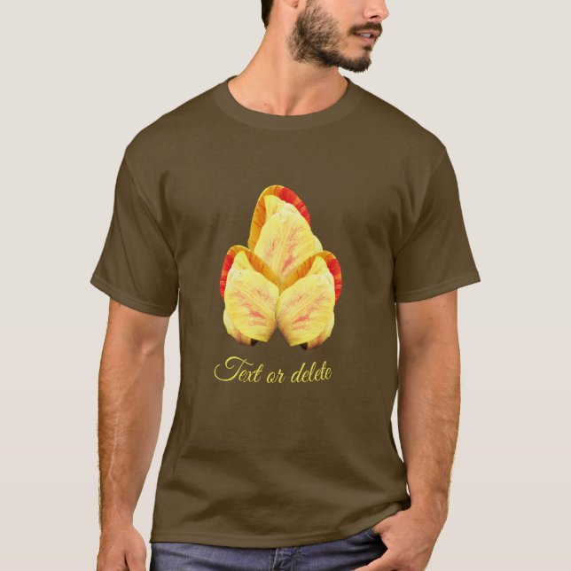 Camiseta Tulip Fluye el texto personalizado (Anverso)