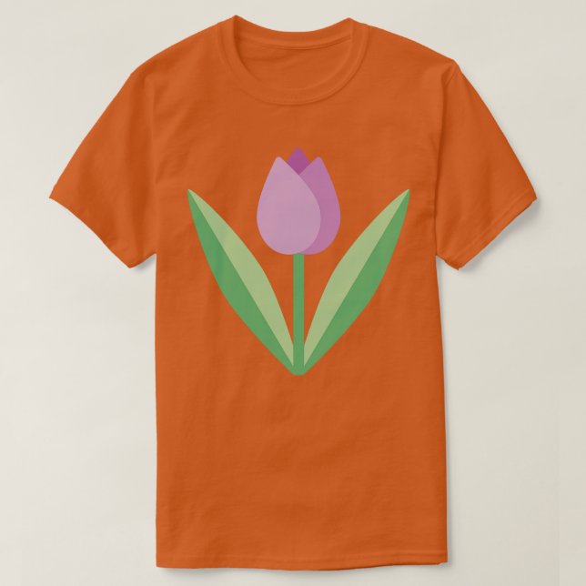 Camiseta Tulipán de color (Diseño del anverso)
