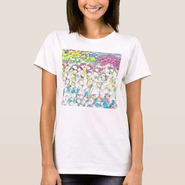 Camiseta Tulipán multicolor superior (Anverso)