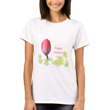 tulipán rojo, feliz día de la madre