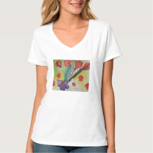 Camiseta Tulipanes abstractos y flores de primavera