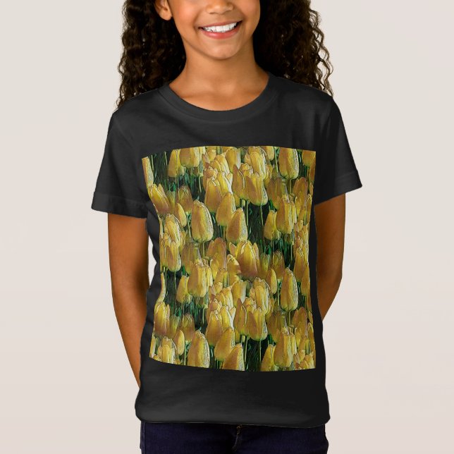 Camiseta Tulipanes amarillos brillantes (Anverso)