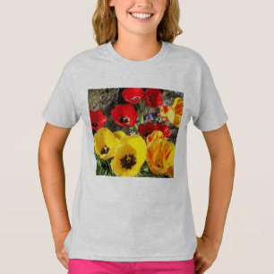Camiseta Tulipanes amarillos y rojos