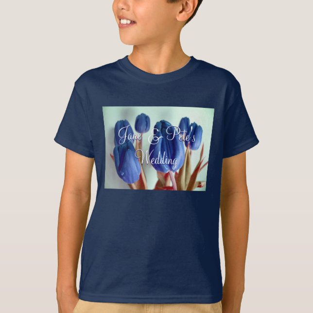 Camiseta Tulipanes azules (Anverso)