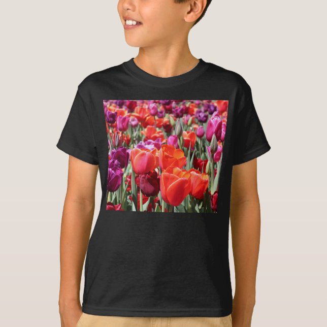 Camiseta Tulipanes cálidos de caída (Anverso)