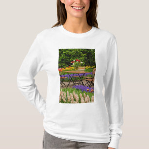 Camiseta Tulipanes de mesa en jardín, Jardines Keukenhof,