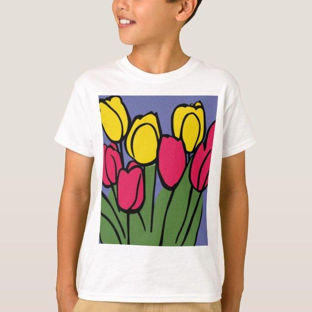 Camiseta Tulipanes de primavera (Anverso)
