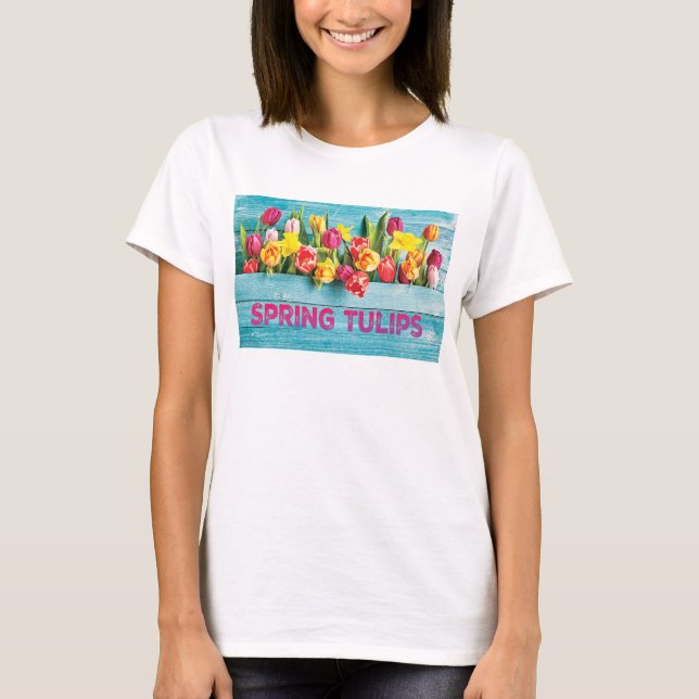 Camiseta Tulipanes de primavera (Anverso)