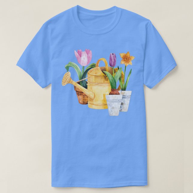 Camiseta Tulipanes de prirosis de primavera y narciso (Diseño del anverso)