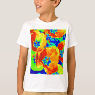 Camiseta tulipanes fluorescentes