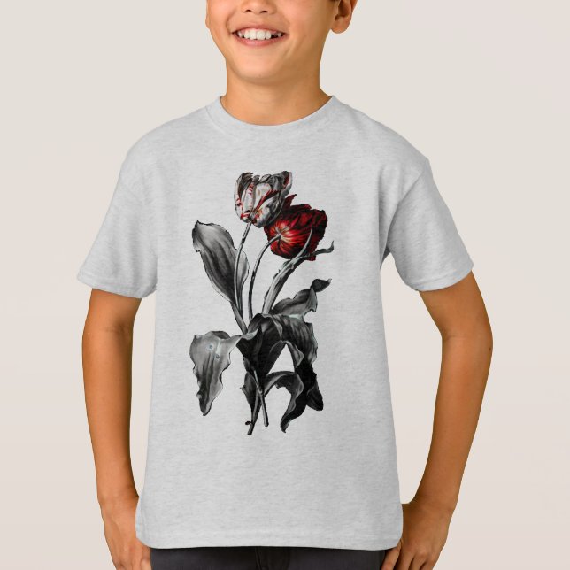 Camiseta Tulipanes góticos (Anverso)