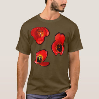 Camiseta Tulipanes rojos interiores