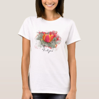 Camiseta Tulipanes rojos y amarillos