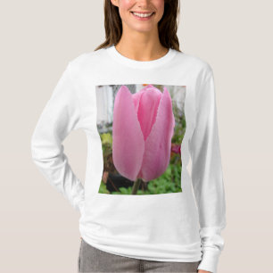 Camiseta Tulipanes Rosados Flores Tulipanes Florales Jardín