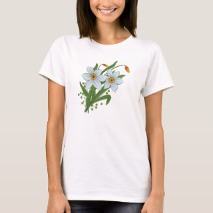Camiseta Tulipanes y flores de narcisos