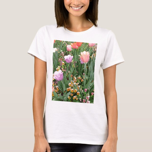 Camiseta Tulipanes y pensamientos (Anverso)