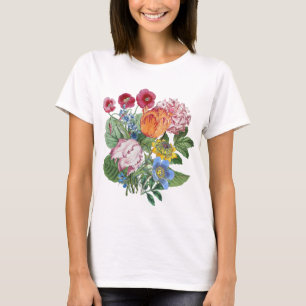 Camiseta Tulips Peony Flowers Bouquet