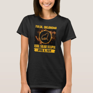 Camiseta Tulsa Oklahoma Eclipse Solar Total De Lobo En