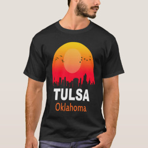 Camiseta Tulsa Oklahoma Vintage Sunset Retro Estado de los
