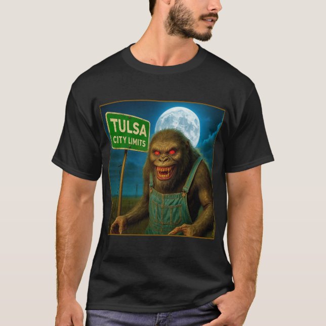 CAMISETA TULSA T-SHIRT - "TERROR STRIKES TULSA" (Anverso)