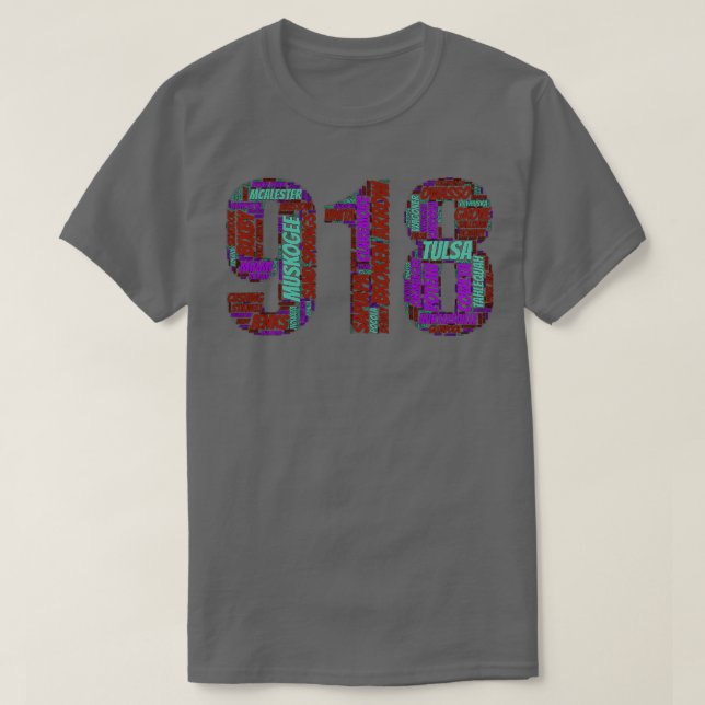 Camiseta Tulsa y el 918 (Diseño del anverso)