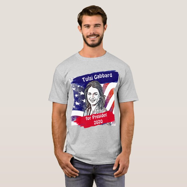 Camiseta Tulsi Gabbard para las elecciones presidenciales d (Anverso completo)
