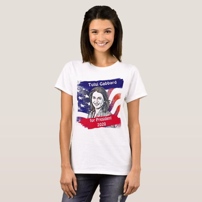 Camiseta Tulsi Gabbard para las elecciones presidenciales d (Anverso completo)