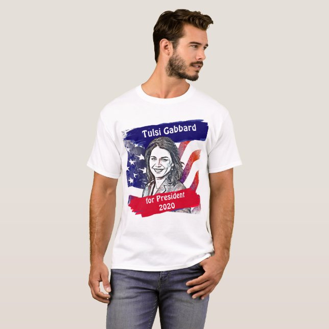 Camiseta Tulsi Gabbard para las elecciones presidenciales d (Anverso completo)