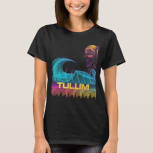 Camiseta Tulum  Estilo Retro Años 80 Vintage Vaporwave Surf