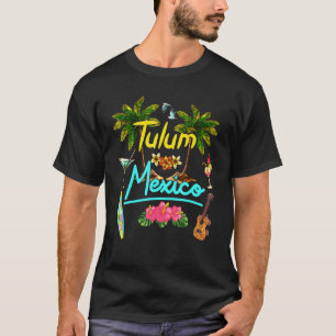 Camiseta Tulum Mexico Beach Summer Palm Surf Sun Set Palm T