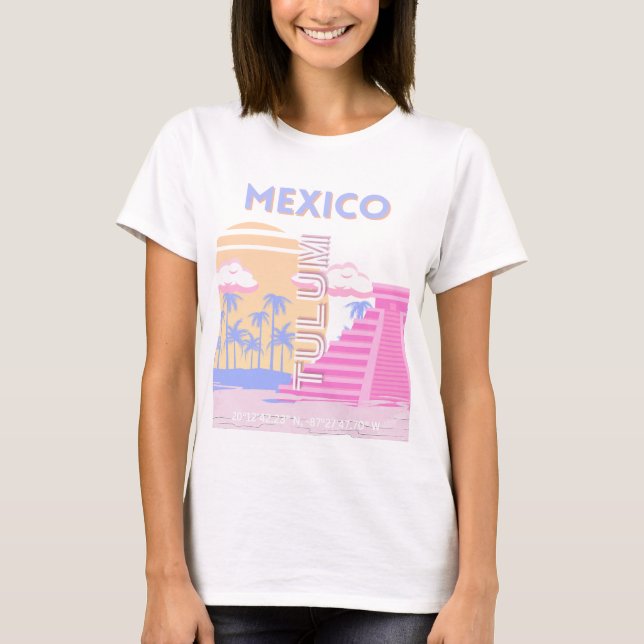 Camiseta Tulum, Viajes, Preppy (Anverso)