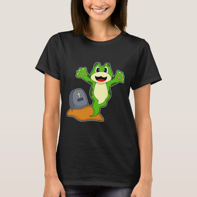 Camiseta Tumba de Halloween de rana (Anverso)