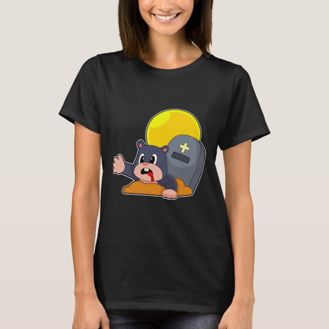 Camiseta Tumba de Halloween del Topo (Anverso)