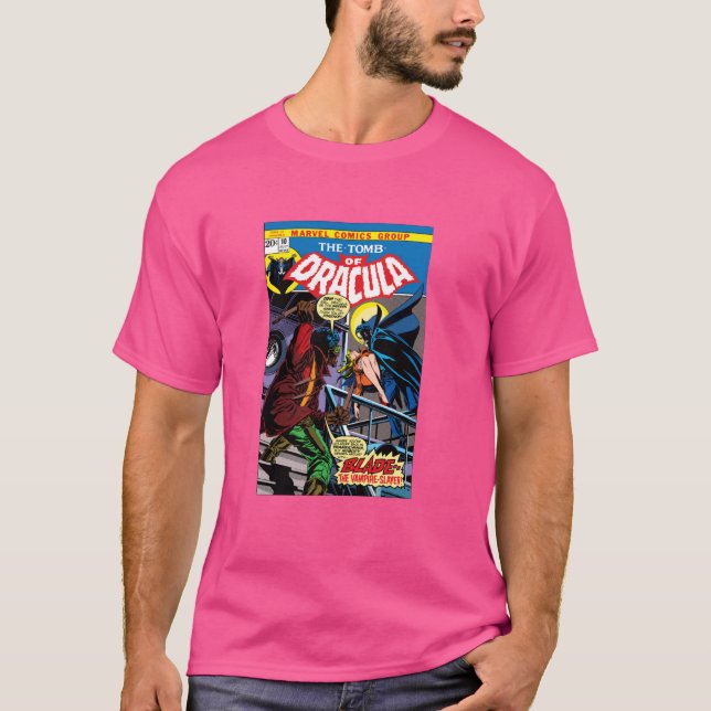 Camiseta Tumba de la hoja de Marvel de la tapa del cómic de (Anverso)