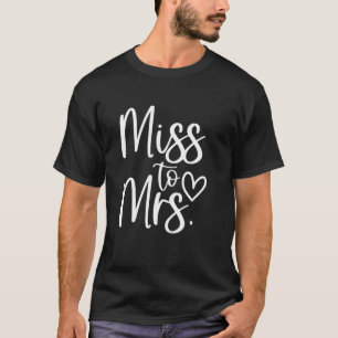 Camiseta Tumblers de boda de Señorita a Señora para comprom