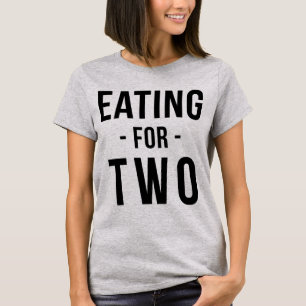 Camiseta Tumblr comiendo para dos madres embarazad