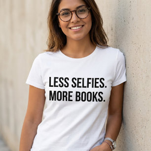 Camiseta Tumblr Menos Selfies Más Libros