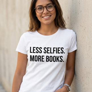 Camiseta Tumblr Menos Selfies Más Libros