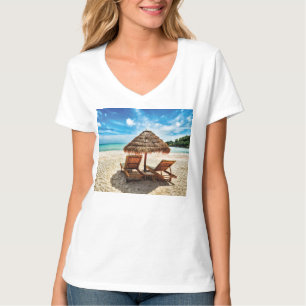 Camiseta Tumbonas en la playa