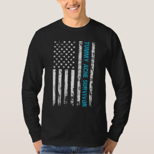 Camiseta Tummy Ache Survivor Bandera USA IBS Stomachache