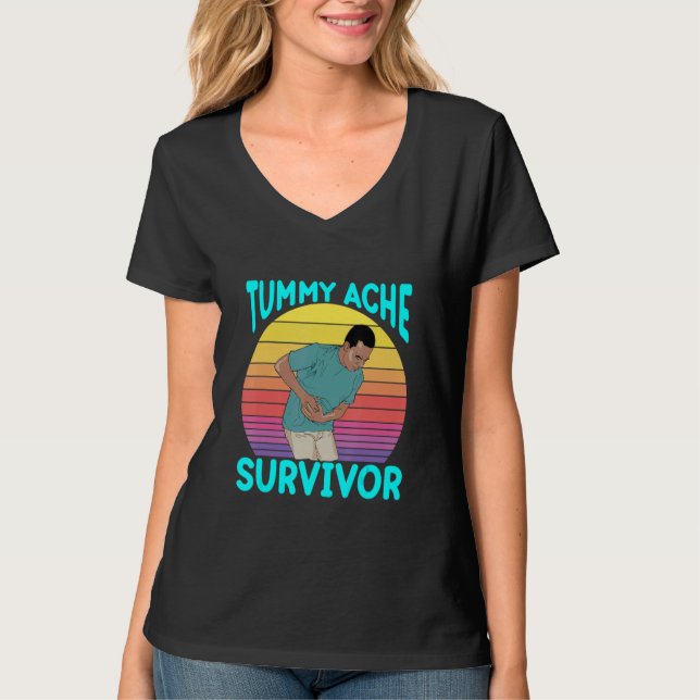 Camiseta Tummy Ache Survivor Men Vintage (Anverso)
