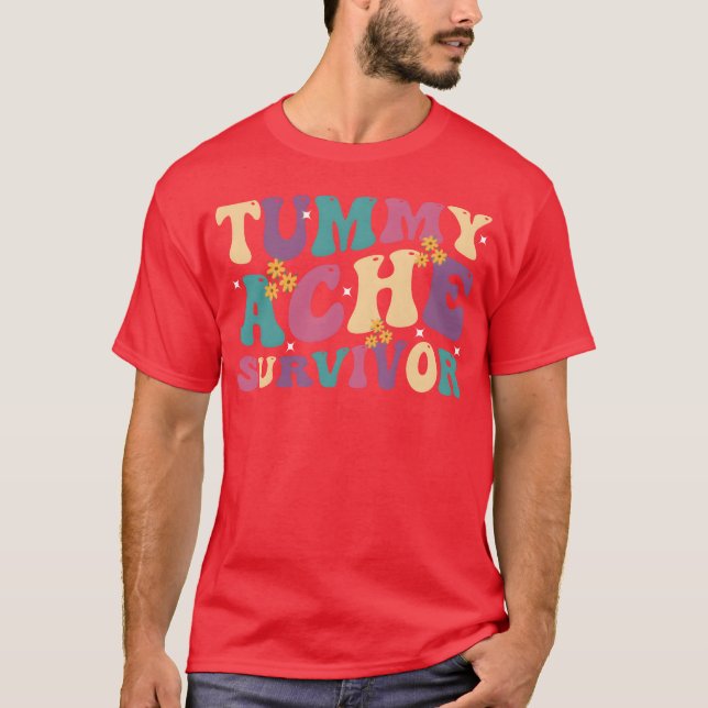 Camiseta Tummy Ache Survivor Retro 70s family (Anverso)