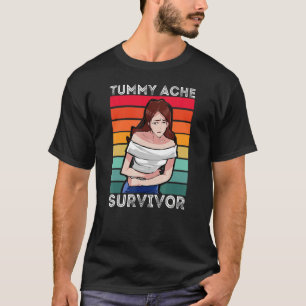 Camiseta Tummy Ache Survivor Retro Tummy Ache Chiste IBS Mu